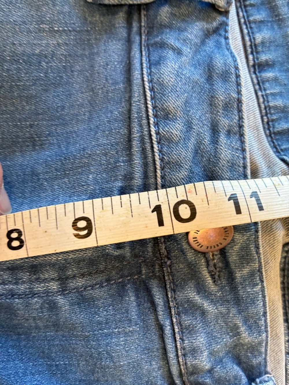 Coldwater Creek Classic Blue Straight-Leg Jeans with Raw Hem - Picture 7 of 8